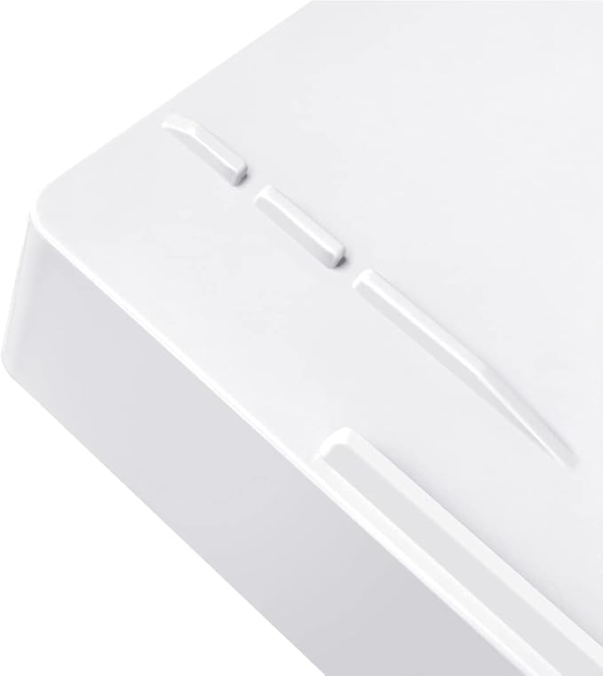 Acrimet Stackable Letter Tray Single Side Load, Plastic, Desktop File Organizer (White Color) (1 Unit)-NeatNest