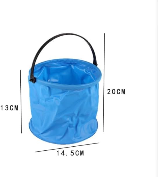 ASEANAO Collapsible Water Bucket, Collapsible Bucket with Handle, Collapsible Water Bucket for Camping,Outdoor,Fishing,Cleaning (Blue), 95556-NeatNest