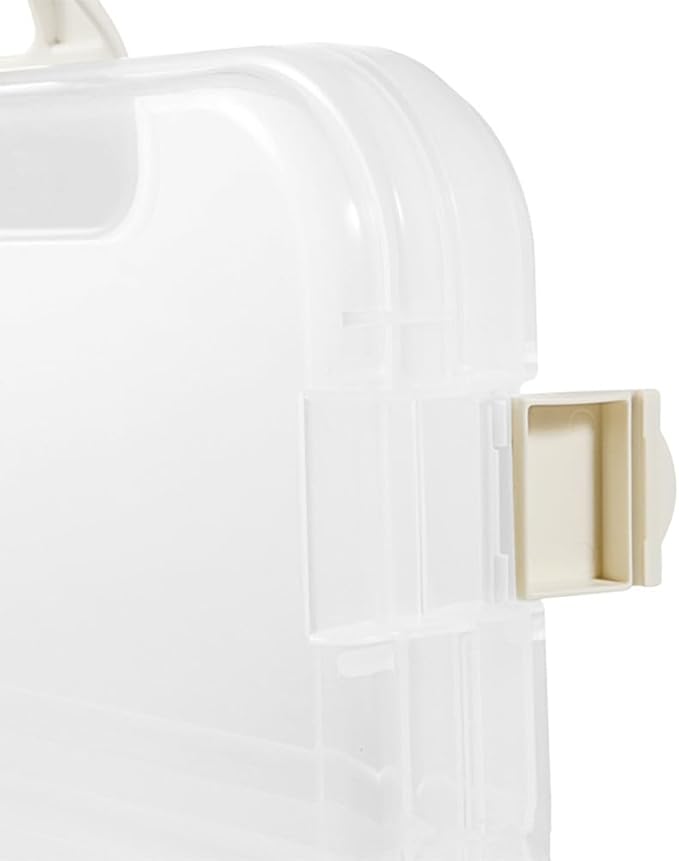 Portable File Box Clear Waterproof Document Storage Box with Snaps PP Files Organizer Cases for A4 Paper Magazines Notebooks School or Office Supplies (1pcs, White)