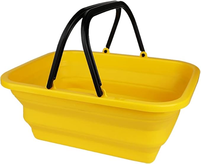 Collapsible Compact Bucket with Handle 10L(2.6 Gallon) Portable Water Bucket,Outdoor Multiuse Foldable Water Pail for Car Window Cleaning, Camping, Washing Dishes, Picnic, Fishing