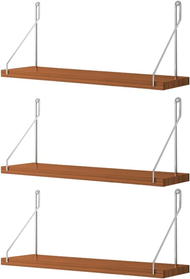 Dixiao Wall Mounted Floating Shelves, Modern Home Wooden Shelf Décor for Wall Hanging Shelfs Walls (Walnut,30 * 20 * 1.5cm)-NeatNest