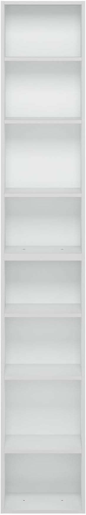 Furinno Pasir 8-Tier Open Shelf Bookcase, White-NeatNest