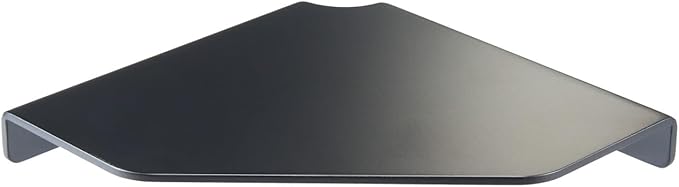 6 Inch Corner Shelf Wall Mounted, Black Corner Floating Shelf for Bathroom, Kitchen, Living Room – Aluminum Alloy Organizer for TV Accessories, Speakers, Cable Box, Game Console-NeatNest