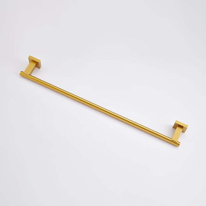 Miyili Bathroom Towel Bar 24-Inch Towel Rack Stainless Steel Bath Towel Hanger Wall Mount Gold Finish, A02G60A