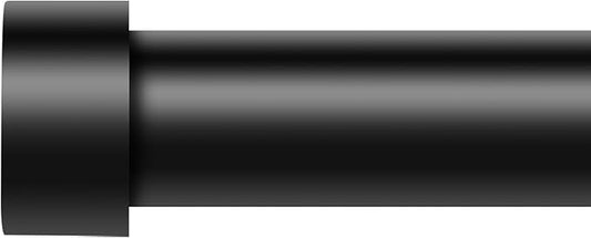 Curtain Rods for Windows 72 to 144 Inch(6-12 Feet),1" Diameter Black Rods with Modern Style End Cap Finials,Size:36-144 Inch-NeatNest