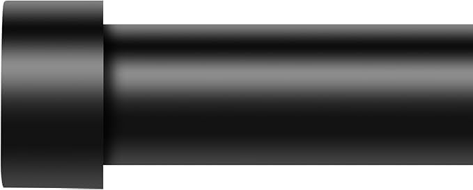 Curtain Rods for Windows 48 to 84 Inch(4-7 Feet),Black 1'' Diameter Drapery Rods with End Cap Style Design,Modern Adjustable Heavy Duty Curtain Rod,Size:36''-88''-NeatNest