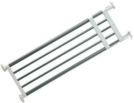 BAOYOUNI Tension Closet Shelves Stainless Steel Rustproof Storage Rack Bathroom Kitchen Organizer Shelf Dividers Ivory, 23.62-31.5 Inches-NeatNest