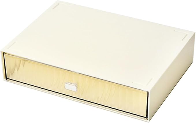 Desk Drawer Organizer, Stackable Plastic Storage Drawer, Grocery Organizer For Stationery/Office Supplies (Yellow, 1 Compartment)-NeatNest