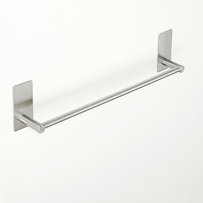 Alise Towel Racks for Bathroom, 16 Inch SUS 304 Stainless Steel Adhesive Towel Bar No Drill,Brushed Nickel Towel Bar,Rustproof Bath Towel Holder