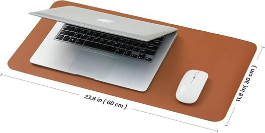 Compact Cork Desk Mat - Small Dual-Sided Desk Pad for Office and Home - Desk Organization and Accessories - Ideal for Large Mouse Pad and Small Desk Mats on Top of Desks(Brown,23.6"x 11.8")-NeatNest