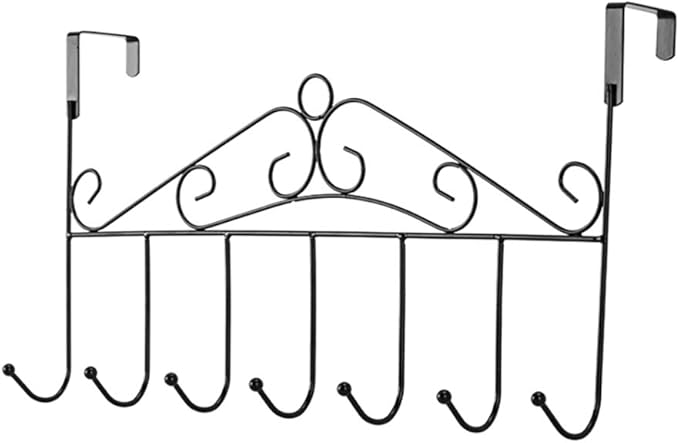 eywlwaar Over The Door Hooks Door Hanger Heavy Decorative Metal Rack for Home Use Hats Coats Key Bag Clothes Scarfs Door Hook