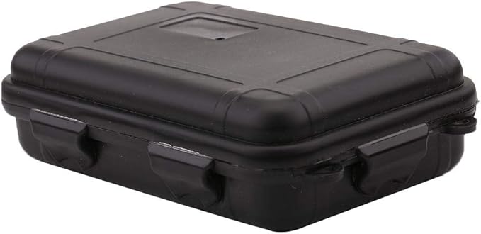 FILFEEL Outdoor Plastic Shockproof Box Airtight Survival Case Container Storage Carry Box Small (L-Black)-NeatNest
