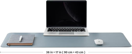 Cork Desk Mat - Dual-Sided Desk Pad for Office and Home - Desk Organization and Accessories - Ideal for Large Mouse Pad and Desk Mats on Top of Desks(Light Blue,90cmx 43cm)-NeatNest