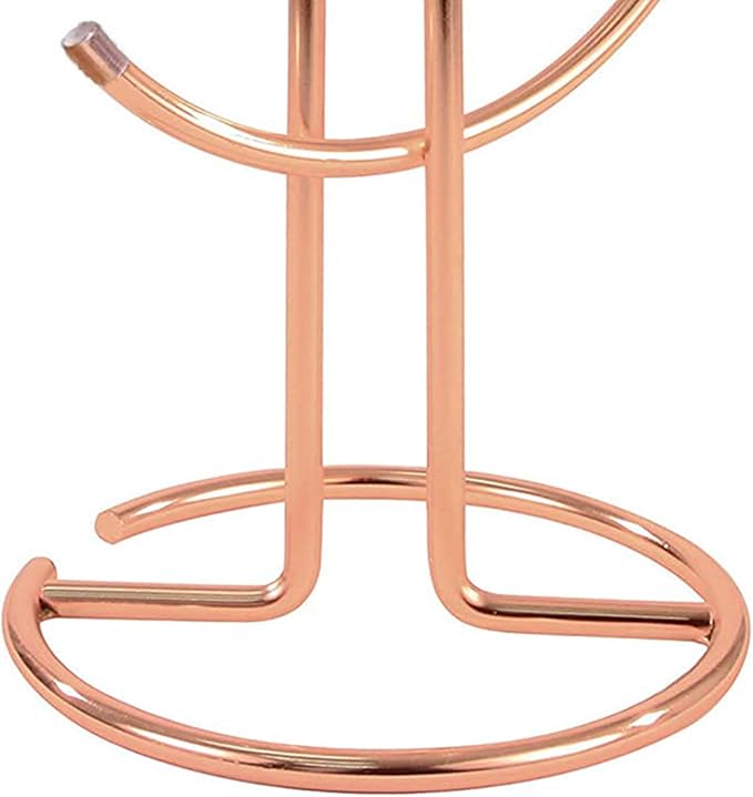 FitWell Mugs Holder, Mug Tree, Coffee Mug Hanger, Mug Tree, Mug Organizer for Cabinet, Mug Holder Stand, Coffee & Tea Cup Storage Rack (Copper, 6 Mugs (15" H))-NeatNest