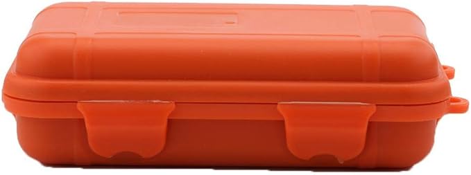 FILFEEL Outdoor Plastic Shockproof Box Airtight Survival Case Container Storage Carry Box Small (S-Orange)-NeatNest