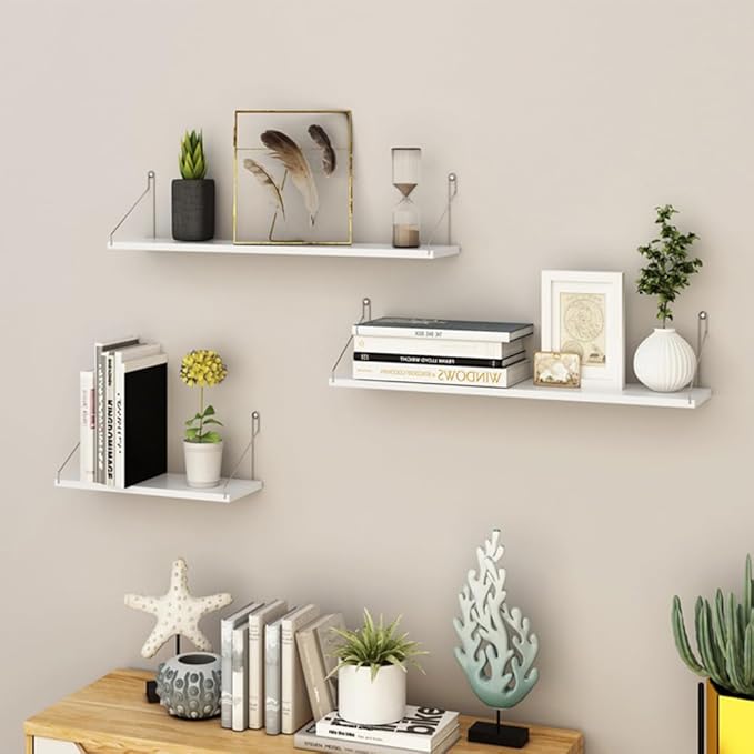 Dixiao 3 Pack Floating Shelves for Wall Storage Décor Wall Mounted Floating Shelves, Modern Home Décor (Walnut, 40 * 20 * 1.5cm)-NeatNest