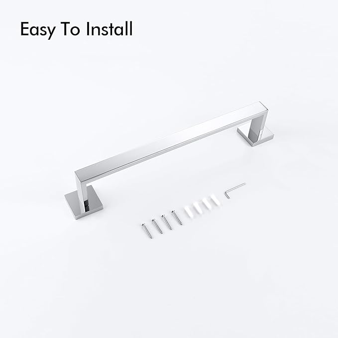 BANOLUX Towel Rack, 12-Inch Single Towel Bars for Bathroom, Towel Racks for Bathroom Wall Mounted SUS304 Stainless Steel Hand Towel Holder Organize Heavy Duty, Polished Chrome Towel Bar