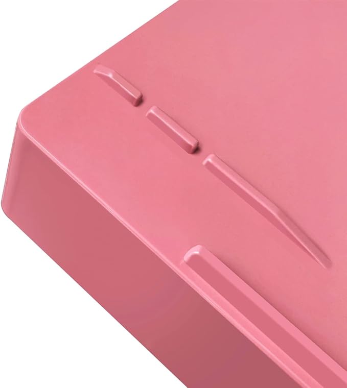 Acrimet Stackable Letter Tray Front Load, Letter Size, Plastic, Solid Pink Color, 1 Unit-NeatNest