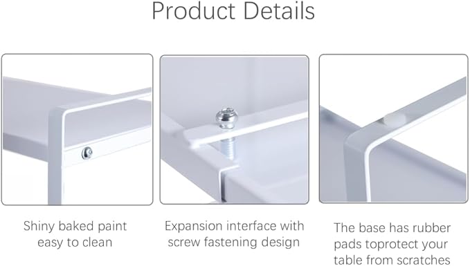 Expandable Cabinet Shelf Organizer Riser for Kitchen Pantry Cupboard Under Sink Countertop (white, 8.2’’D * 12.2-21.6’’W * 7.7’’H)-NeatNest