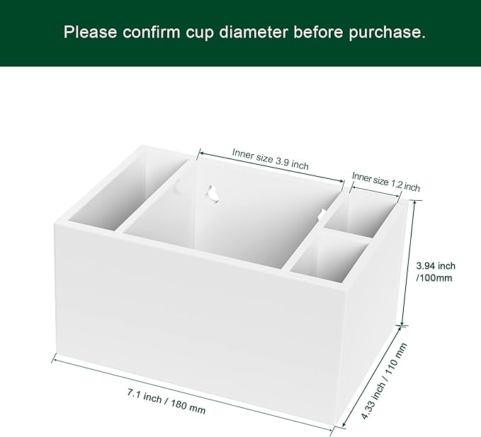 Cup Holder with Marker Slot, Party Cup Dispenser Acrylic Cup Organizer Mark Your Cup and Drink Up Caddy Modern Bar Counter Decor, White-NeatNest