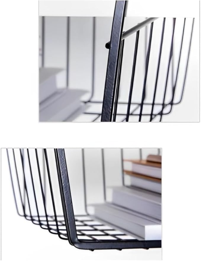 Under Shelf Storage Basket, Pantry Organizers and Storage Laundry Room Organization Under Cabinet Shelf Multipurpose Metal Under Shelf Wire Basket for Kitchen Office Desk (26cm/10in)-NeatNest