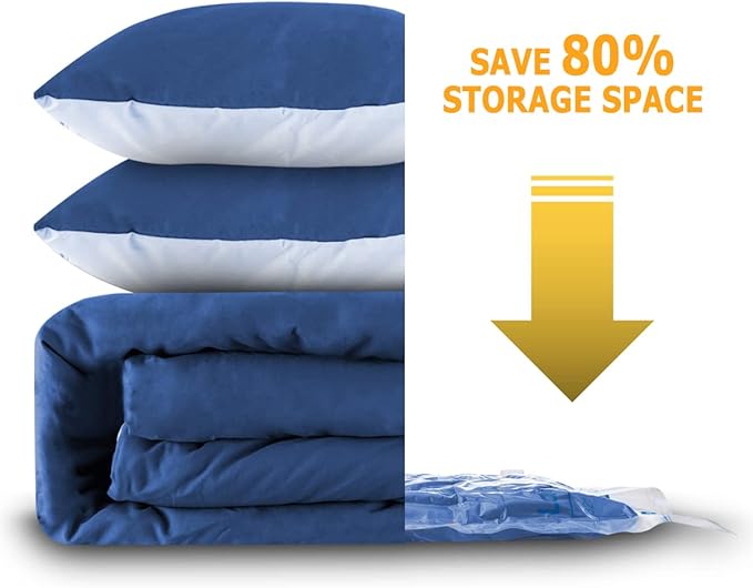 Vacuum Storage Bags 8 Medium, Space Saver Sealer Bags, Plastic Packaging Bags,Airtight Compression Bags for Clothes, Pillows, Comforters, Blankets, Bedding-NeatNest