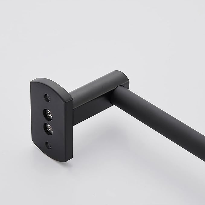 Black Towel Bar, Hand Towel Rack for Bathroom Wall Mounted Towel Hanger, Kitchen Bath Towel Holder, Toilet Towel Rod, 16 Inch