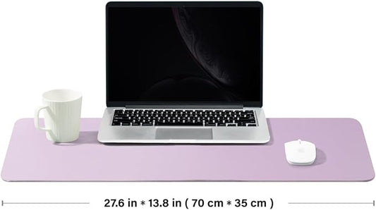 Cork Desk Mat - Dual-Sided Desk Pad for Office and Home - Desk Organization and Accessories - Ideal for Large Mouse Pad and Desk Mats on Top of Desks(Purple,27.6"x 13.8")-NeatNest