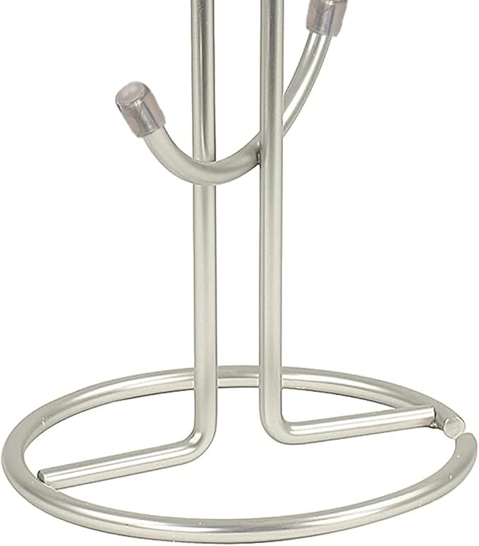 FitWell Mugs Holder, Mug Tree, Coffee Mug Holder, Coffee Mug Tree, Mug Organizer for Cabinet, Mug Holder Stand, Coffee & Tea Cup Storage Rack (Satin Nickel, 8 Mugs Holder (17.5"H))-NeatNest