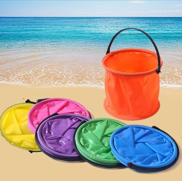 ASEANAO Collapsible Water Bucket, Collapsible Bucket with Handle, Collapsible Water Bucket for Camping,Outdoor,Fishing,Cleaning (Blue), 95556-NeatNest