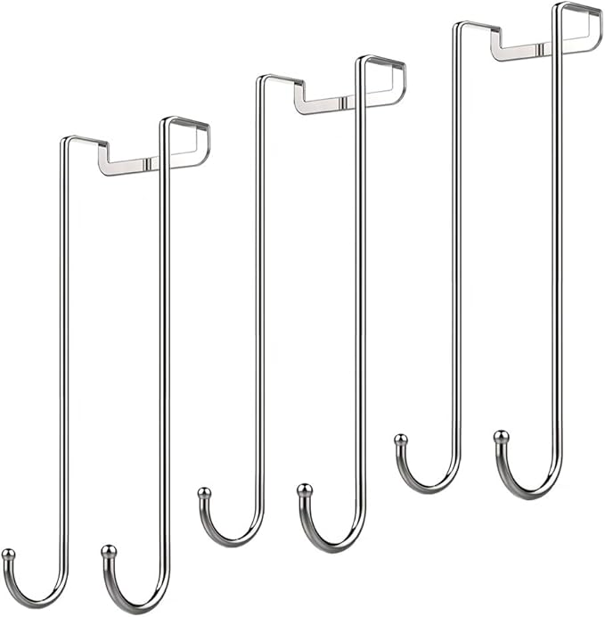 Over The Door Hook Length 11.8 inch Heavy Duty Door Hanger for Home Kitchen Office