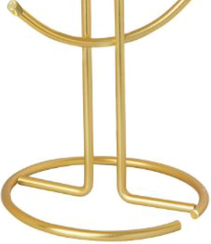 FitWell Mugs Holder, Mug Tree, Coffee Mug Holder, Coffee Mug Tree, Mug Organizer for Cabinet, Mug Holder Stand, Coffee & Tea Cup Storage Rack (Gold, 6 Mugs (15"H))-NeatNest