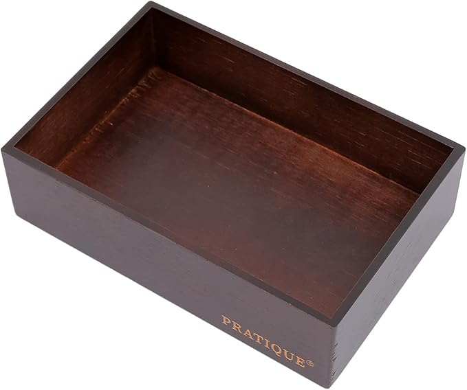 Bamboo Drawer Organizer - Kitchen Utensil Organizer Silverware Tray Cutlery Holder,Office Desk Supplies and Accessories,8.9 * 5.9 * 2.6,Nut-brown-NeatNest