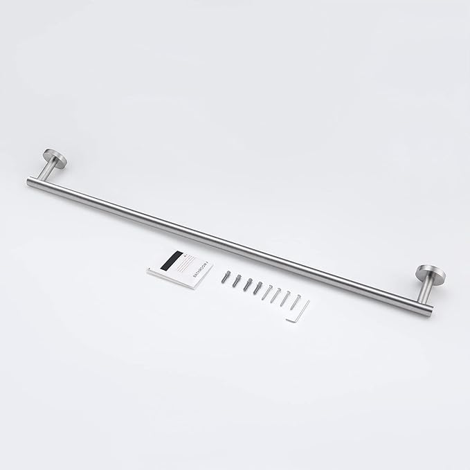 KES 29.5 Inches Towel Bar for Bathroom Shower Hand Towel Holder Hanger SUS304 Stainless Steel RUSTPROOF Wall Mount Brushed Steel, Total Length 31.9 Inch, A2000S80-2