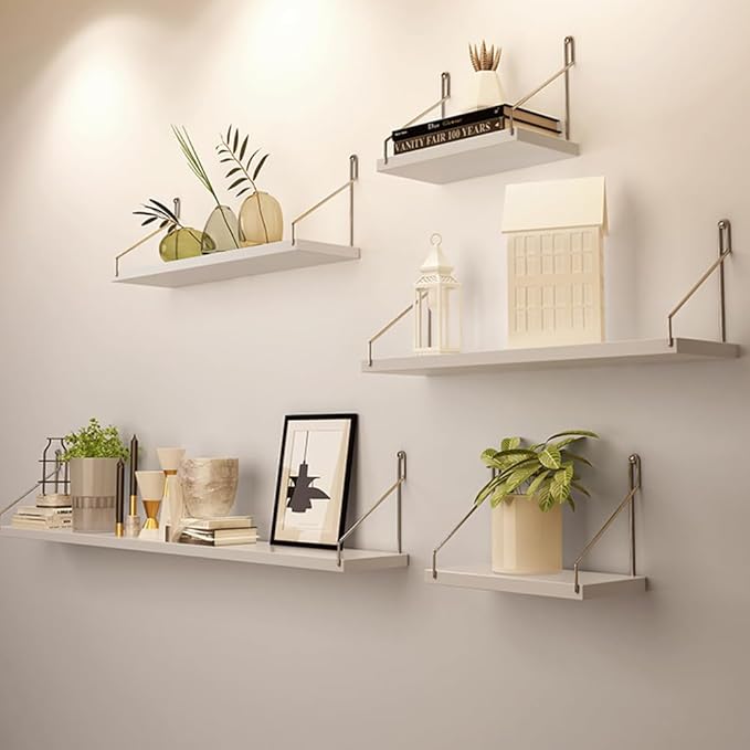 Dixiao 3Pcs Wall Mounted Floating Shelves, Modern Home Décor Wall Shelf Board for Kitchen, Bedroom, Bathroom,Living Room (Wood Color,40 * 15 * 1.5cm)-NeatNest