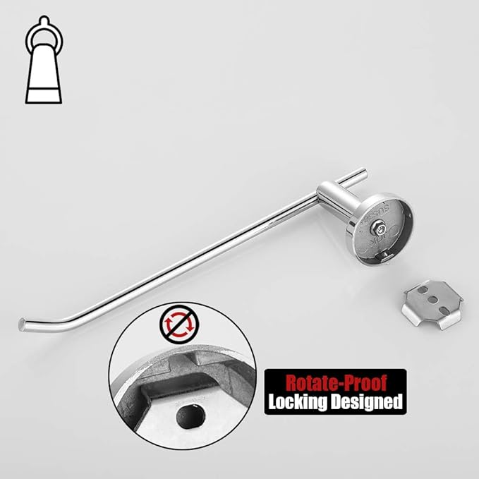 JQK Chrome Towel Ring, Stainless Steel Hand Towel Bar Holder for Bathroom, 9 Inch Polished Stainless Wall Mount, TR100-CH