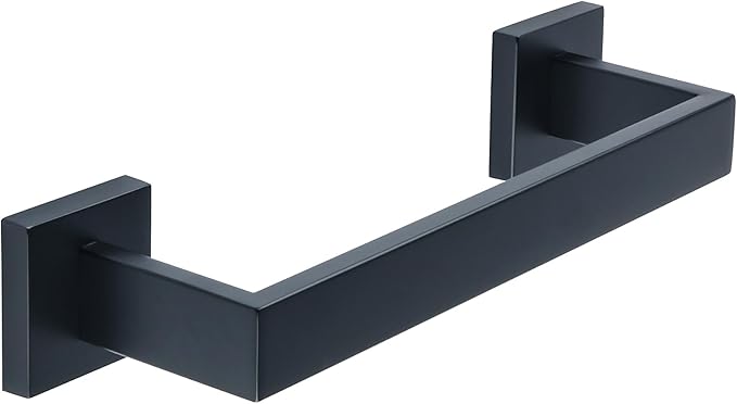 Alise Black Towel Bars,11.8 Inch Towel Holder Towel Racks for Bathroom and Lavatory,SUS304 Stainless Steel Hand Towel Hanger Rail Wall Mount,Useable Length 10.04 Inch Towel Bar, GYT030-B