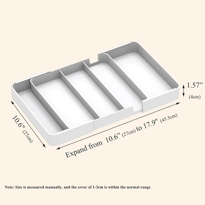 Shallow Drawer Organizer, 2 Pack Expandable Office Drawer Organizers Dividers, Pen Organizer for Desk, Tray Box Accessories for Desktop, Bathroom, Kitchen, Makeup, Vanity, Medicine-NeatNest
