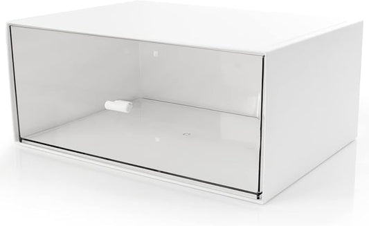 Desk Drawer Organizer, Stackable Storage Drawers, Plastic White Desk Organizers Great for Makeup Storage Bathroom Organization Accessories Etc - Large 1 Drawers (White)-NeatNest