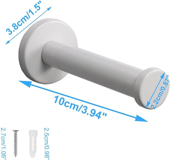 Bath Towel Hooks, 6 Pack Round Coat Hooks, Sturdy Wall Mounted Robe Hook, SUS 304 Stainless Steel Heavy Duty Clothes Hanger, Wall Towel Hooks for Bathroom Bedroom Kitchen (4 in, White)