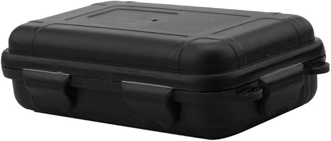 FILFEEL Outdoor Plastic Shockproof Box Airtight Survival Case Container Storage Carry Box Small (L-Black)-NeatNest