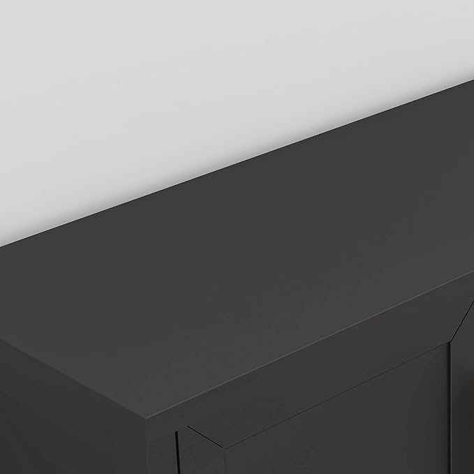 Entryway Console Table with 2 Doors & Storage & Shelf, Sofa Table Entrance Entry Way Table, Hallway Foyer Behind Couch Table (Black with 2 Doors)-NeatNest