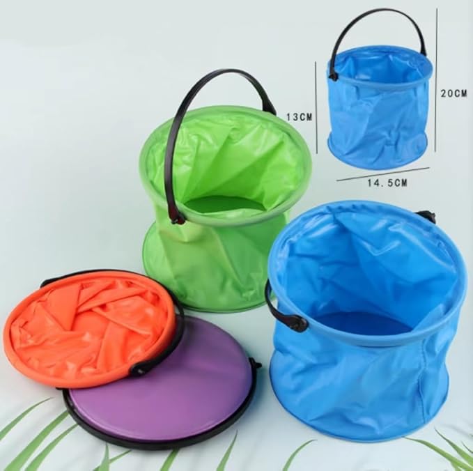 ASEANAO Collapsible Water Bucket, Collapsible Bucket with Handle, Collapsible Water Bucket for Camping,Outdoor,Fishing,Cleaning (Blue), 95556-NeatNest