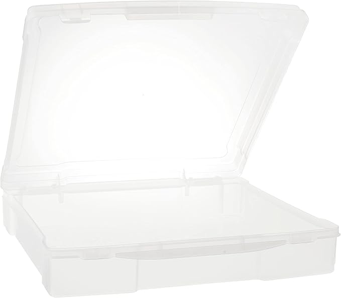 12” x 12” Plastic Scrapbook Storage Case by Simply Tidy- Portable Case for Documents, Papers, Sewing, Crafts - 1 Pack