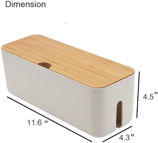 Cable Management Box| Power Stripe Organizer|Cord Organizer Box| Hide and Conceal Power Strips and Electrical Cords from TVs, Computers, and Desks| Keep Pets Safe-NeatNest
