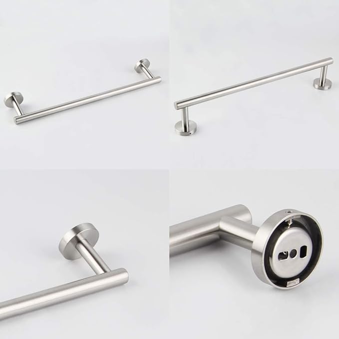 GERZWY 24-Inch Bath Towel Bar Brushed Stainless Steel Bathroom Towel Bar Contemporary Style Wall Mount for Bath Kitchen AG1101C60-LS