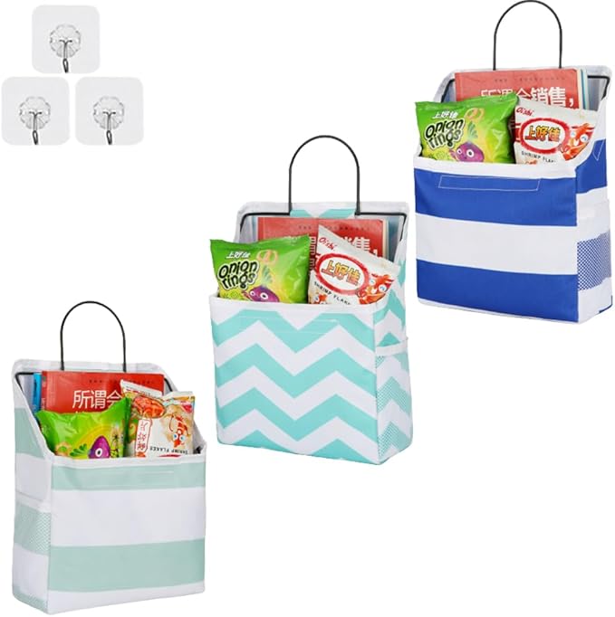 ACQTULOU Wall Hanging Storage Bag, Over The Door Closet Organizer Hanging Pocket Linen Cotton Organizer Box Containers for Bedroom, Bathroom-NeatNest