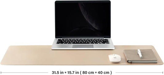 Cork Apricot Desk Mat - Dual-Sided Desk Pad for Office and Home - Desk Organization and Accessories - Ideal for Large Mouse Pad and Desk Mats on Top of Desks(31.5"x 15.7")-NeatNest