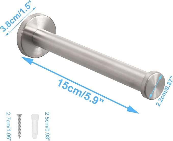 Bath Towel Hooks, 6 Pack Round Coat Hooks, Sturdy Wall Mounted Robe Hook, SUS 304 Stainless Steel Heavy Duty Clothes Hanger, Wall Hooks for Bathroom Bedroom Kitchen (6 in, Brushed)