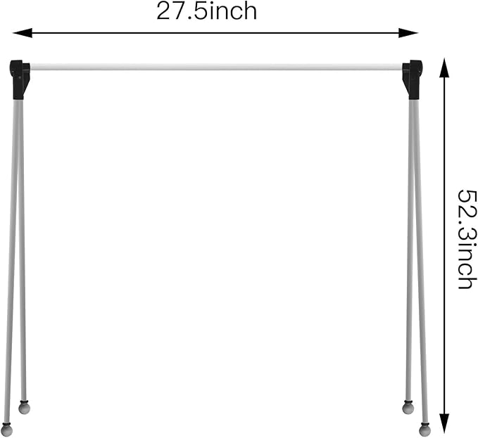 Foldable Telescopic Drying Rack, Adjustable Stainless Steel Clothes Hanger, Portable Laundry Rack for Indoor & Travel Use